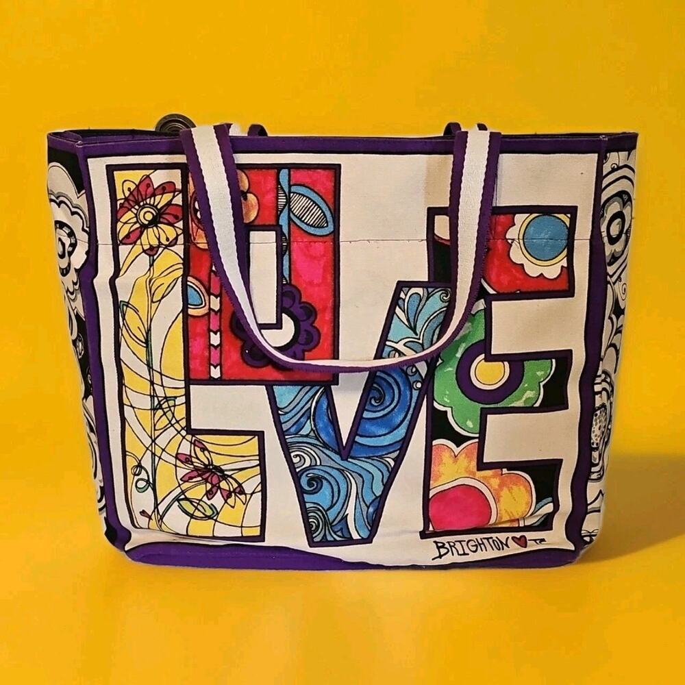 Brighton X TC Love Canvas Tote Bag Great Shape